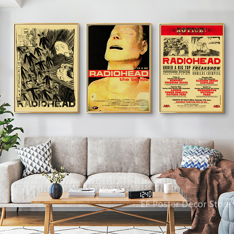Rock Band Radiohead Music Art  - Vintage Fashion Wallpaper のレビューと価格