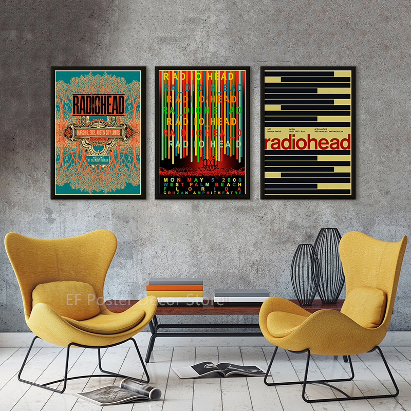 Rock Band Radiohead Music Art  - Vintage Fashion Wallpaper のレビューと価格