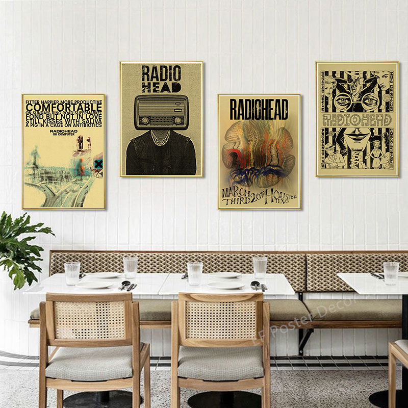 Rock Band Radiohead Music Art  - Vintage Fashion Wallpaper のレビューと価格