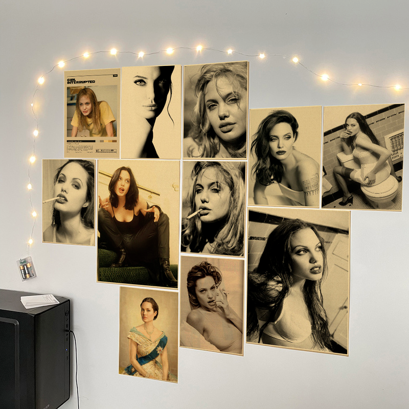 Angelina Jolie Vintage Poster  - Vintage Fashion Wallpaper のレビューと価格