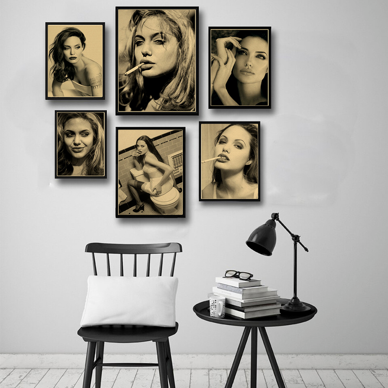 Angelina Jolie Vintage Poster  - Vintage Fashion Wallpaper のレビューと価格