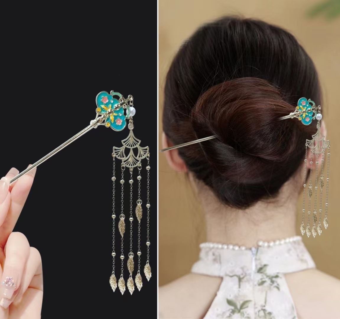 18cm Chinese Style Hairpin Ele - Vintage Fashion Jewelry のレビューと価格