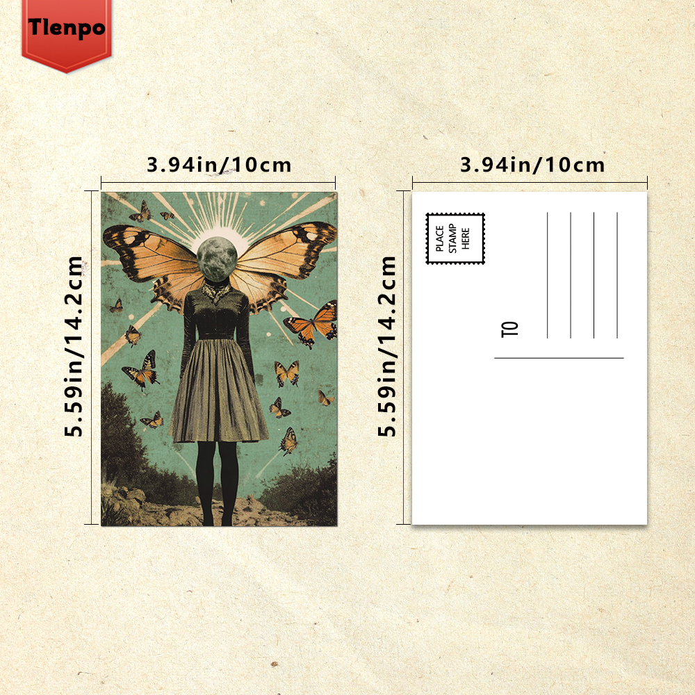 32pcs, Surreal Collage Postcar - Vintage Fashion Magazines のレビューと価格