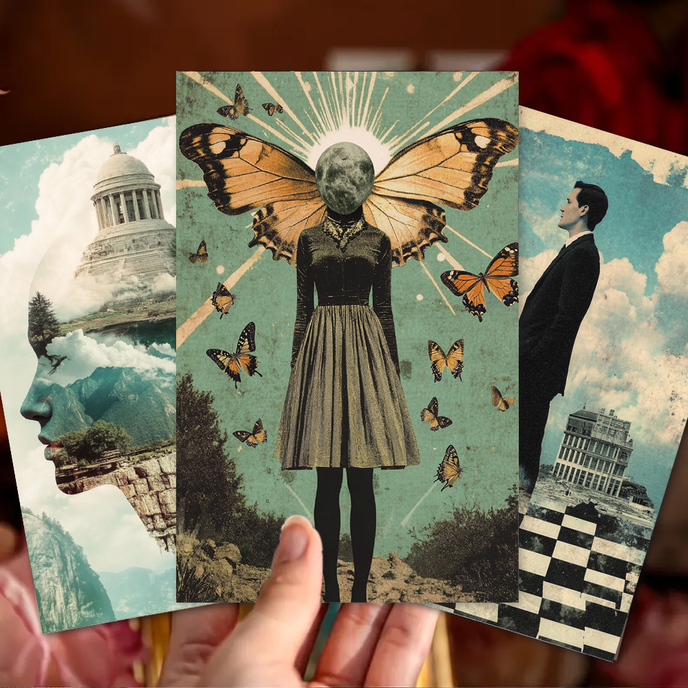 32pcs, Surreal Collage Postcar - Vintage Fashion Magazines のレビューと価格