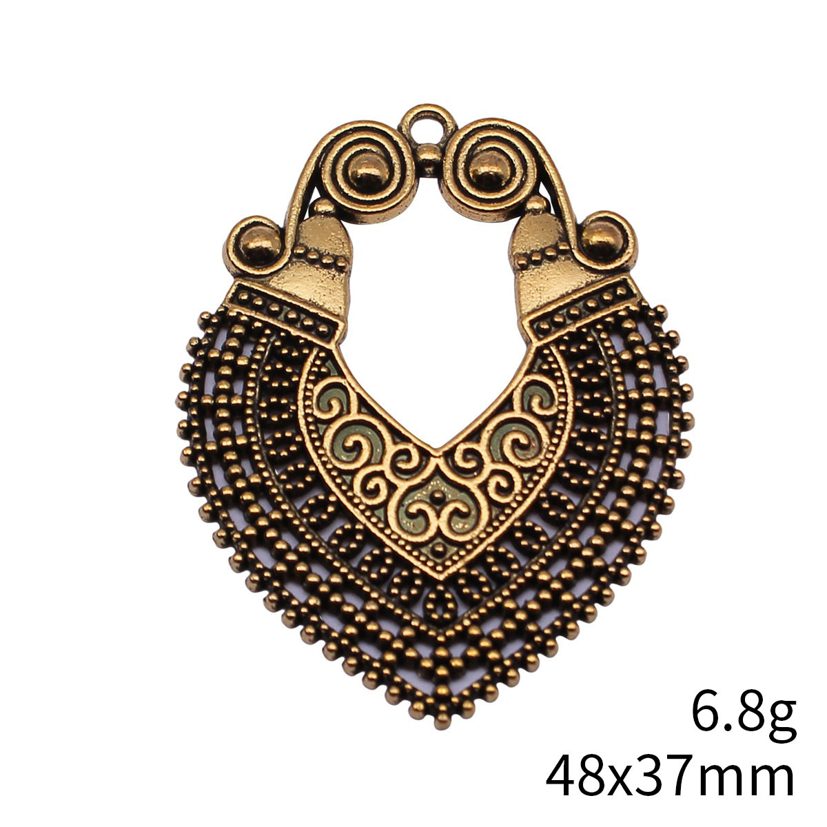 8pcs 48x37mm(1.89x1.46inch) 2  - Vintage Fashion Jewelry のレビューと価格