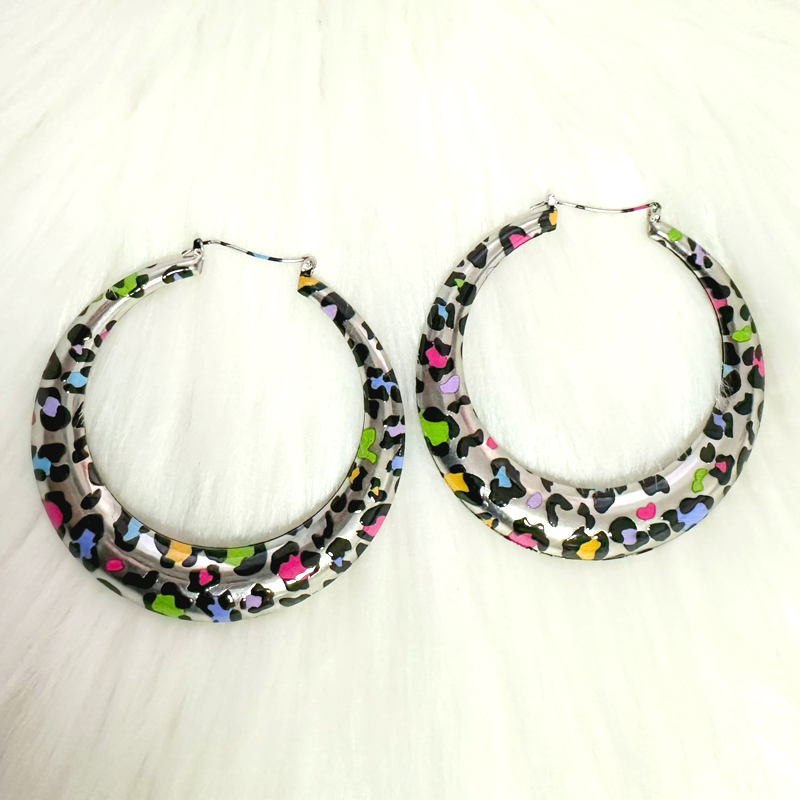 Y2K Colorful Leopard Print Big - Vintage Fashion Illustrations のレビューと価格