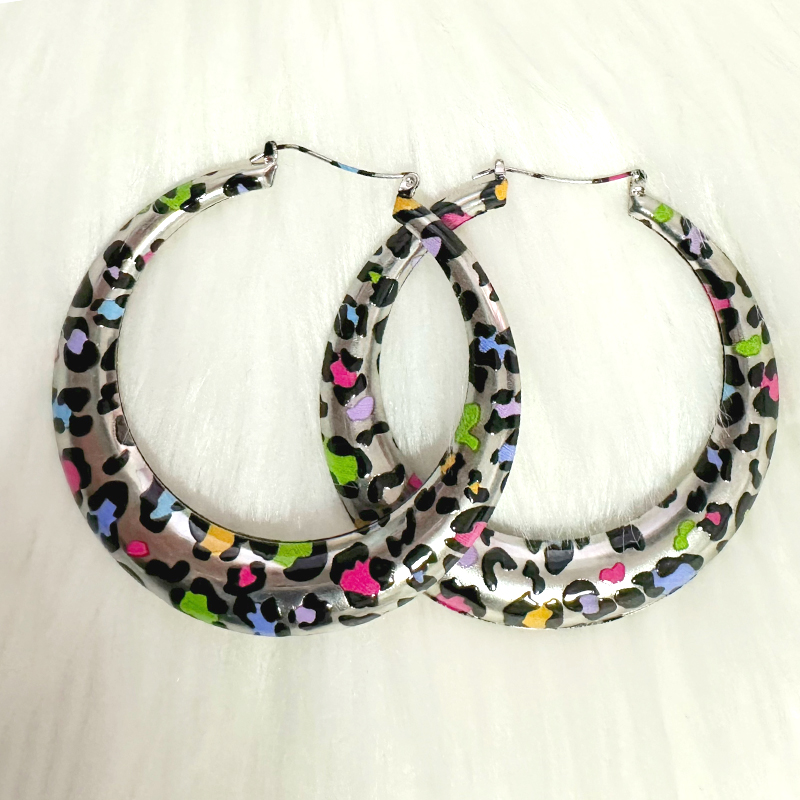 Y2K Colorful Leopard Print Big - Vintage Fashion Illustrations のレビューと価格