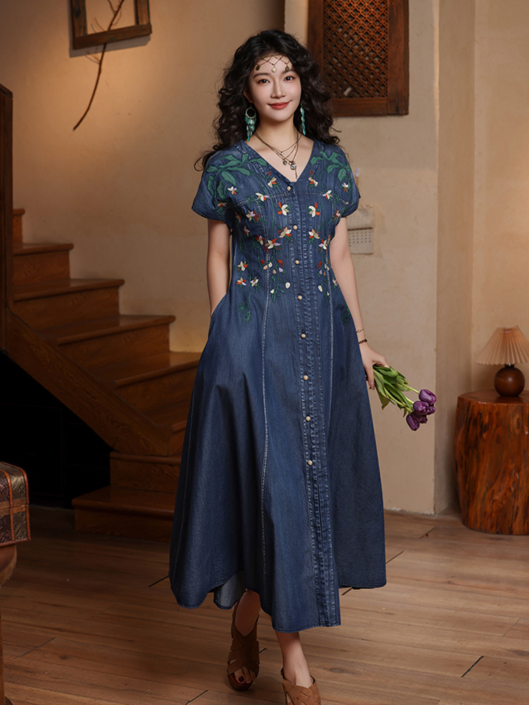 TIYIHAILEY Women Denim Dresses - Vintage Fashion Women Dresses のレビューと価格
