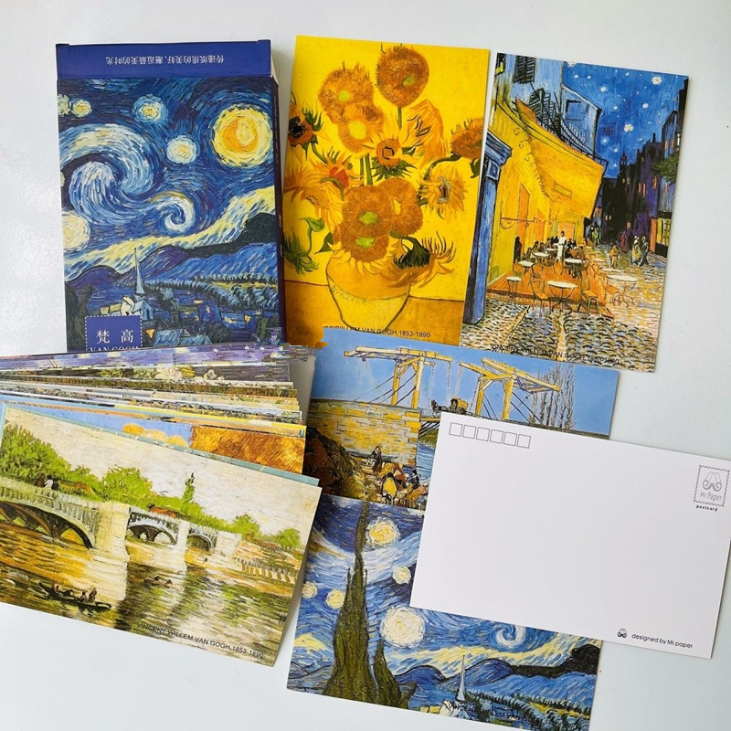30 Sheets/Lot Van Gogh Oil Pai - Vintage Fashion Magazines のレビューと価格
